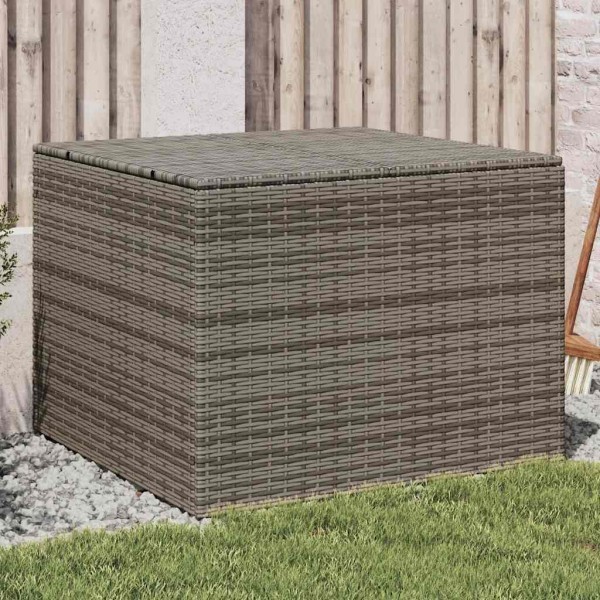 Garden storage box, gray, 291l, polyrattan