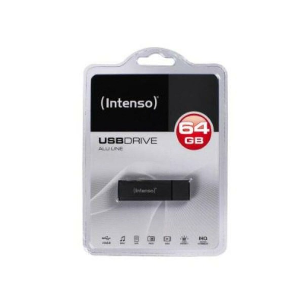 USB ir Micro USB atmintis INTENSO ALU LINE 64 GB Antracito 64 GB USB atmintukas