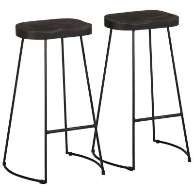 Bar stools, 2 pcs., black,...