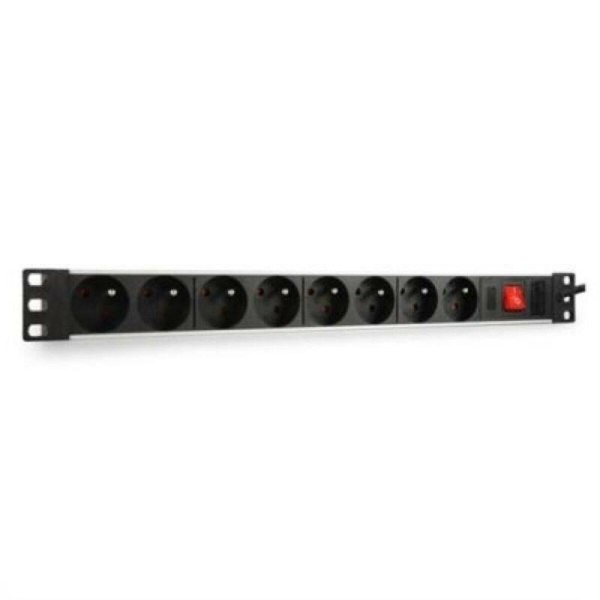 Schuko 19" 8 virzienu daudzligzdu adapteris WP WPN-PDU-G01-08