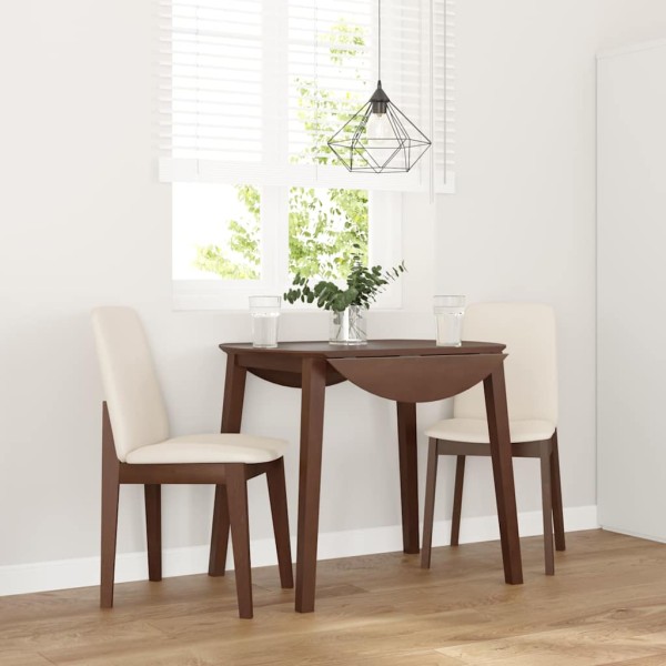 dining chairs with cushions 2 pcs. Brown solid wood rubber