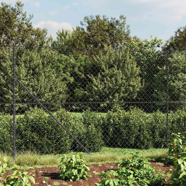 Mesh fence with spikes, anthracite color, 2x25m