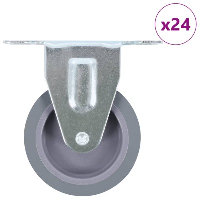 24 pcs. fixed wheels, 75 mm