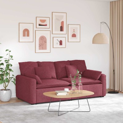 Modular sofa with cushions,...