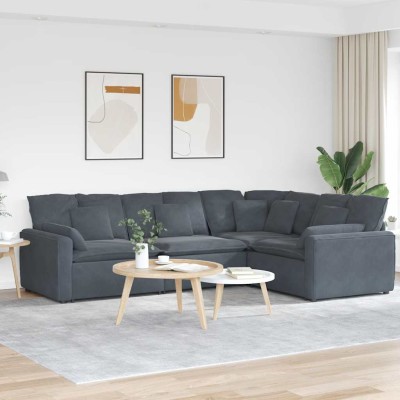 Modular sofa with cushions,...