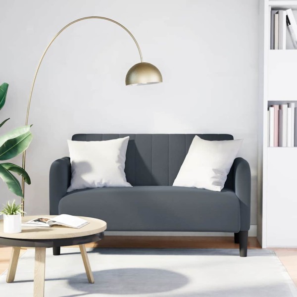 Double sofa, dark gray, 109 cm, velvet