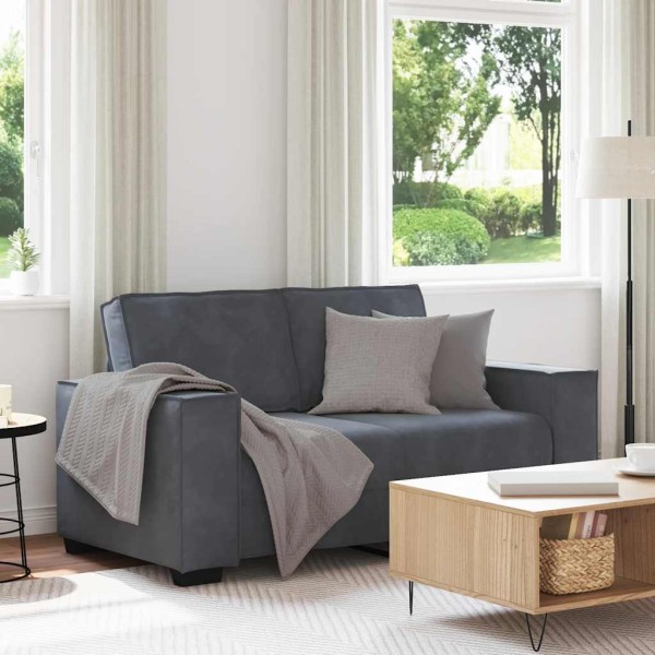Double sofa, dark gray, 160x78x84 cm, velvet
