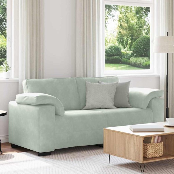 Double sofa, light gray, 180x77x82 cm, velvet
