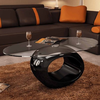 Coffee table with oval...