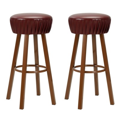 Bar stools, 2 pcs., brown...
