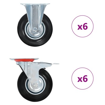 Wheels, 12 pcs., 125mm