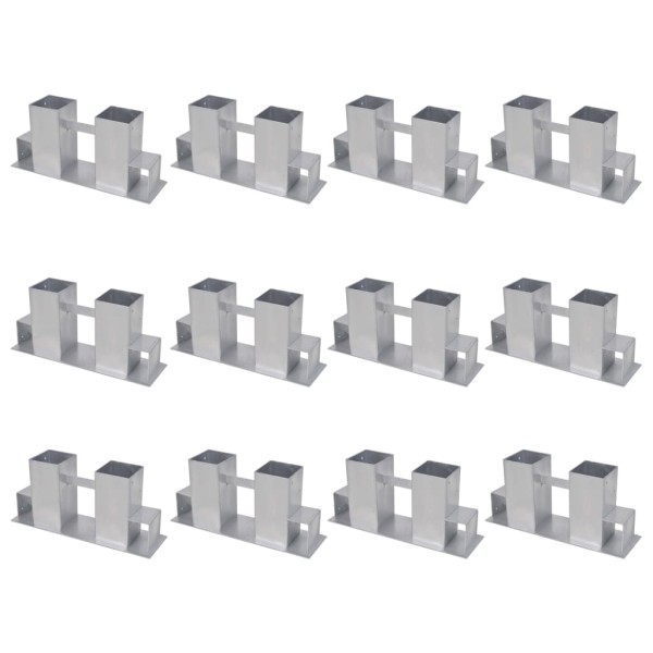 Auxiliary firewood holders, 12 pcs., silver sp., steel