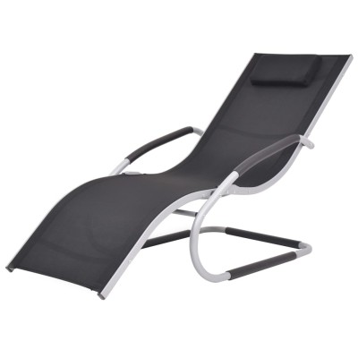 Sun lounger with cushion,...