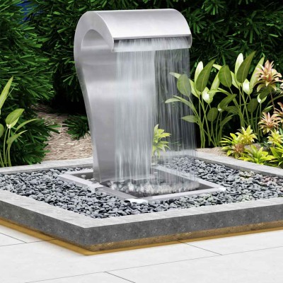 Garden waterfall, silver,...