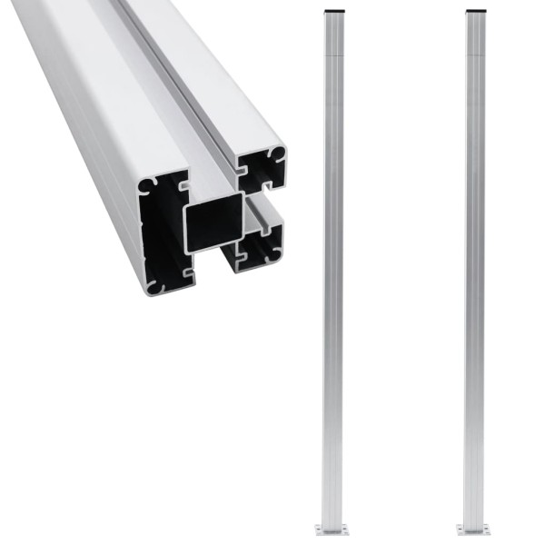 Fence posts, 2 pcs., aluminum, 185cm