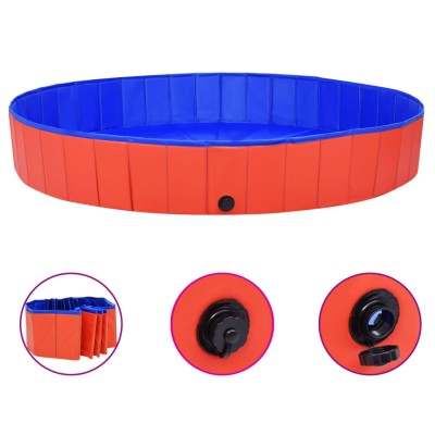 Folding pool for dogs, red,...