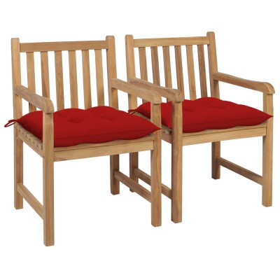 Garden chairs with red...
