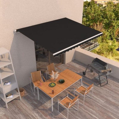 Manual retractable awning,...