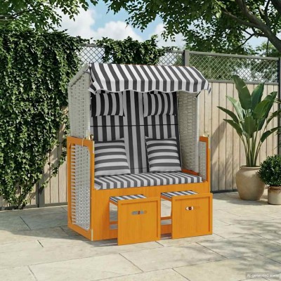 Beach chair with pillows,...