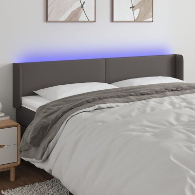 Headboard with LED, gray...