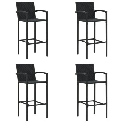 Bar stools, 4 pcs., black...
