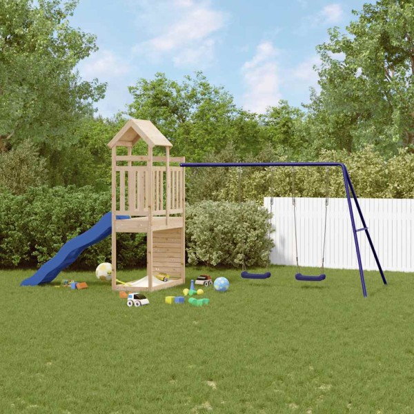 Outdoor playground set, solid pine wood