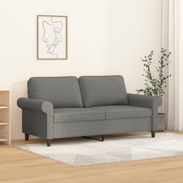 Double sofa, dark gray, 140cm, fabric