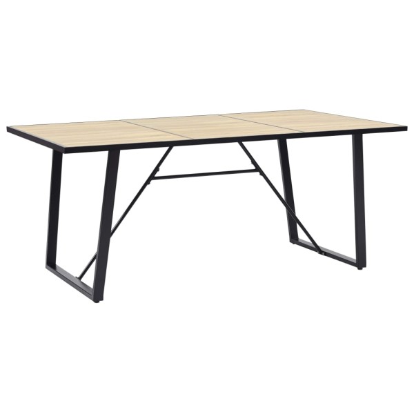 Dining table, oak color, 200x100x75cm, MDF