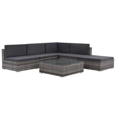 Garden set with cushions, 6...