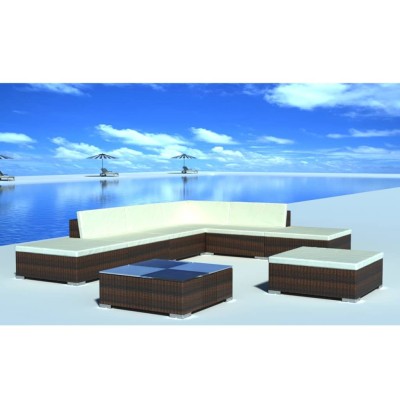Garden set with cushions, 8...