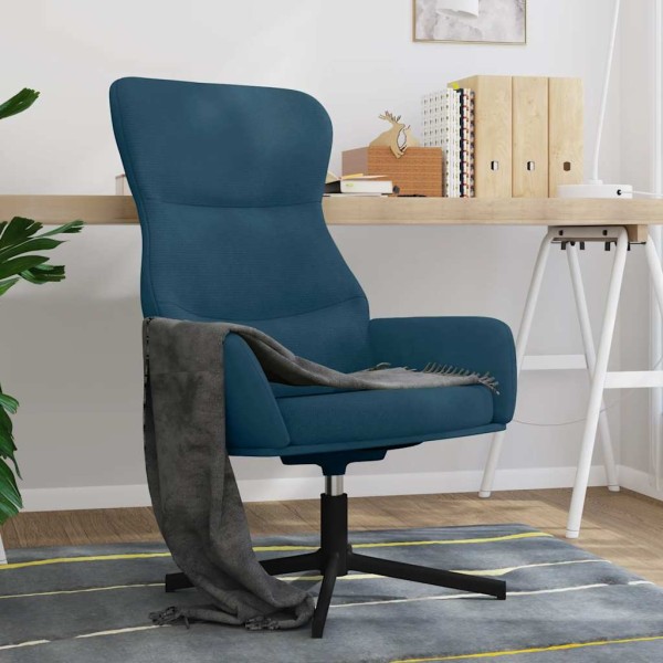 Lounge chair, blue, velvet