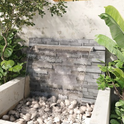 Pool fountain-waterfall,...