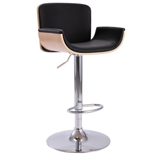 Bar stool, black color, artificial leather