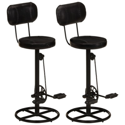 Bar stools, 2 pcs., black,...