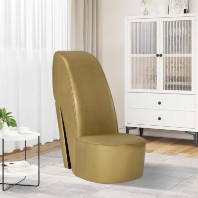 High-heeled chair, golden...