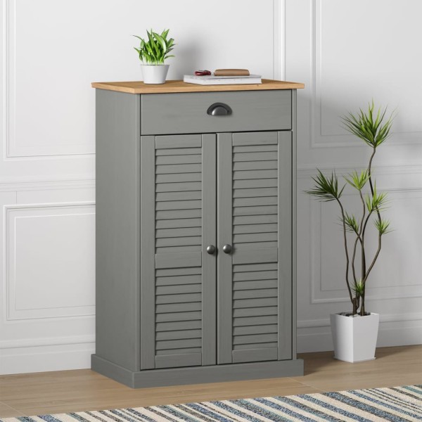 Shoe cabinet VIGO, gray, 60x35x96cm, solid pine wood