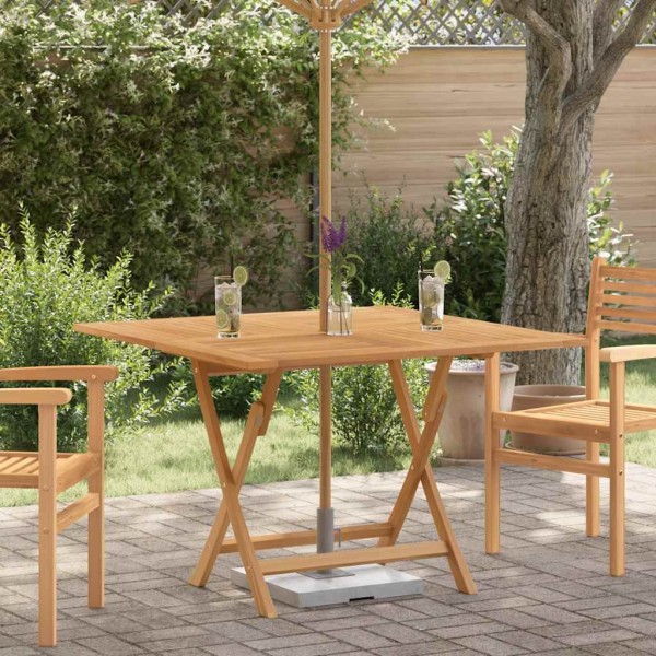 Folding garden table, 110x110x75 cm, solid teak