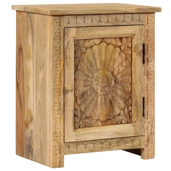 Bedside table, solid mango wood, 40x30x50cm