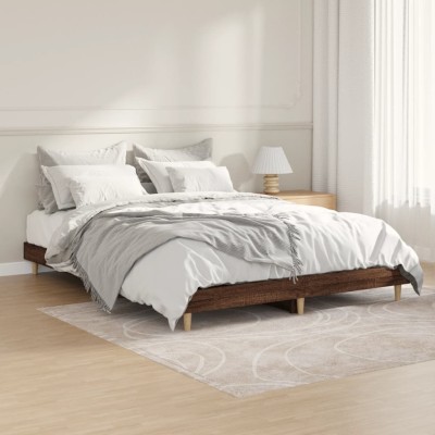 Bed frame, brown oak,...
