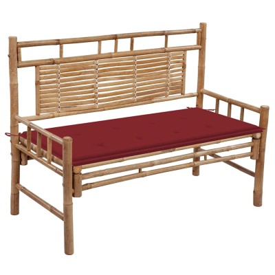 Garden bench with cushion,...