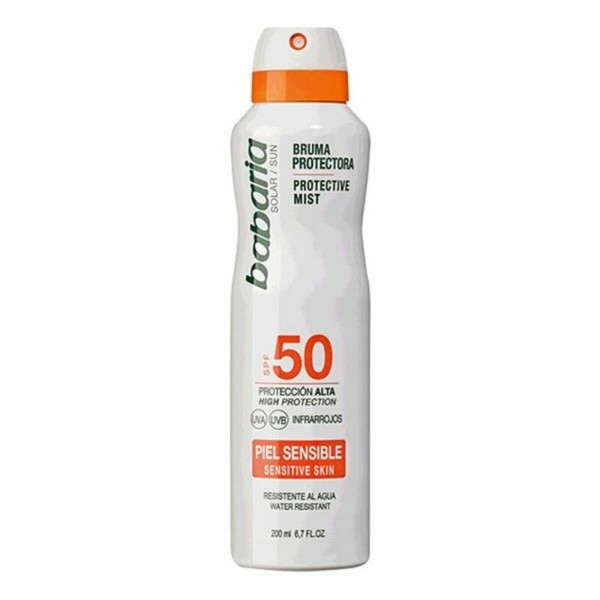 Sauļošanās krēms izsmidzināms Babaria Spf 50 (200 ml) Jūtīga āda 50 (200 ml)