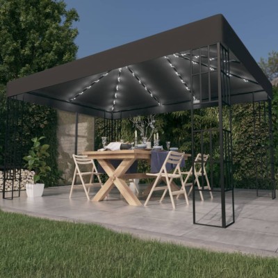 Gazebo with LED lights,...