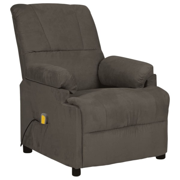 Massage chair, dark gray, microfiber fabric
