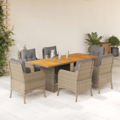 Garden set with cushions, 7...