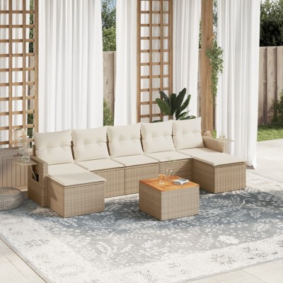 Sofa set with cushions, 8...
