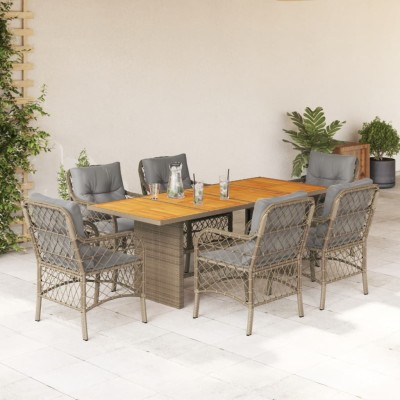 Garden set with cushions, 7...