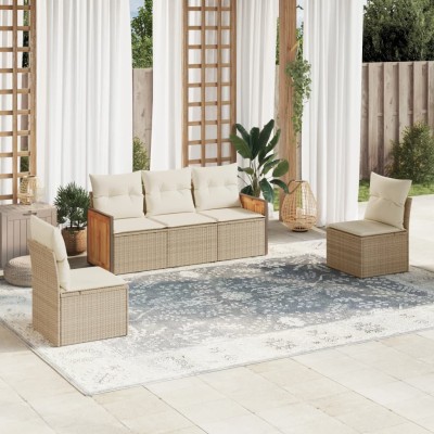 Sofa set with cushions, 5...