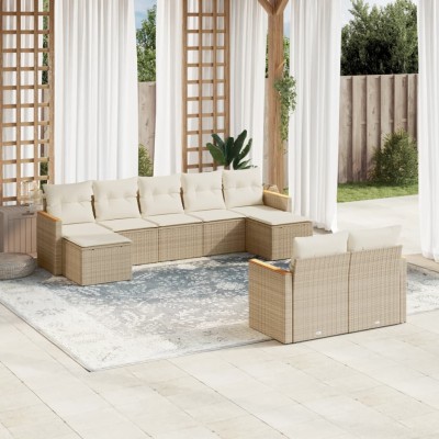 Garden set with cushions, 9...