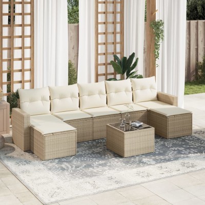 Sofa set with cushions, 8...