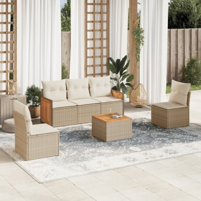 Sofa set with cushions, 6...